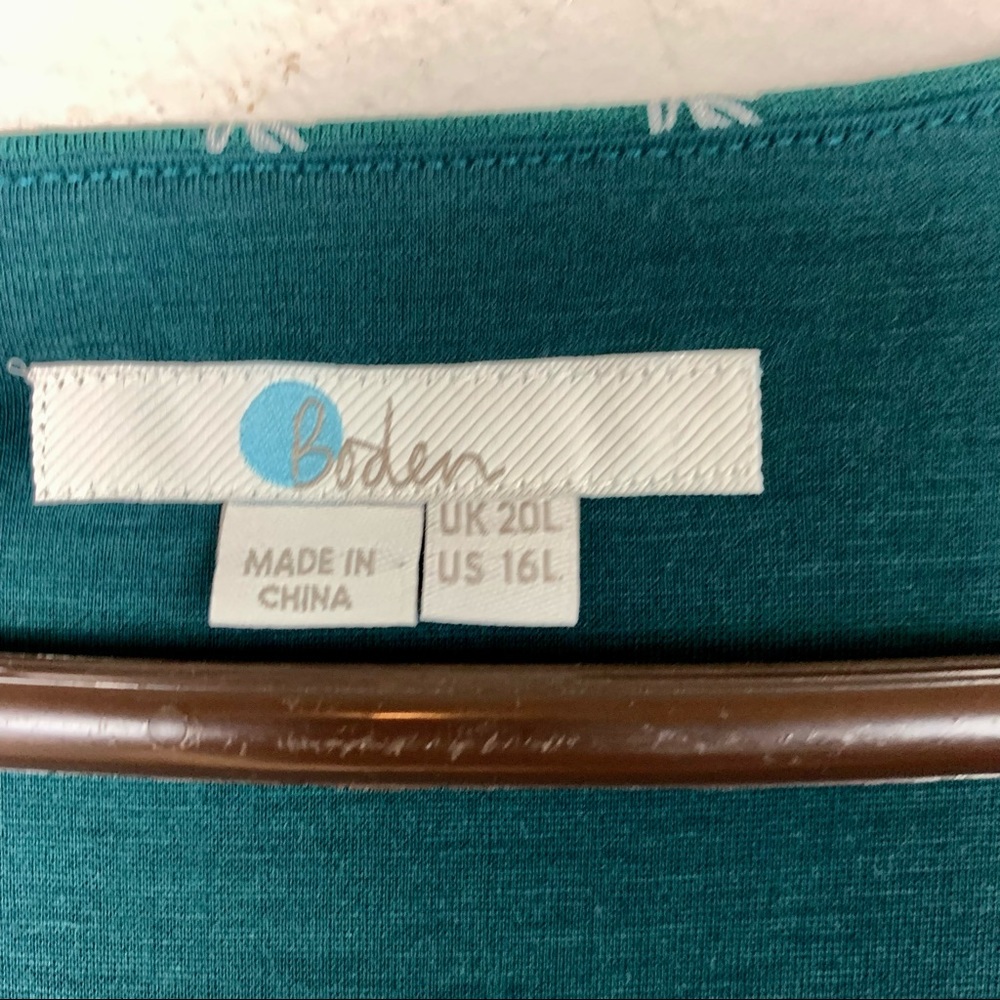 Boden Green and White Midi Dress - Picture 6 of 6